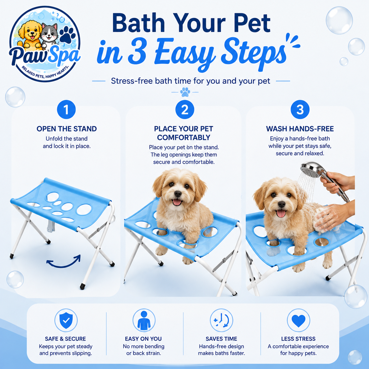 PawSpa™ Pet Bath & Grooming Stand